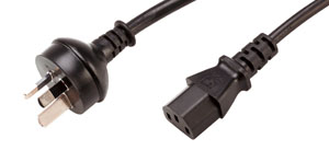 Power Cable 3 Pin Australian Plug To IEC C13 Female 1.8m - 40IEC2
